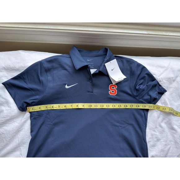 NWT‎ Nike Womens Medium Navy Syracuse University Dri-FIT Polo Shirt - Picture 5 of 6